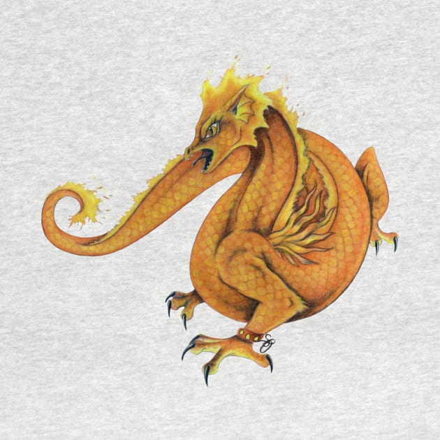 Fire dragon yellow by Sandra Staple